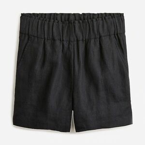 Sold out! Jcrew black pull on linen shorts size xxs